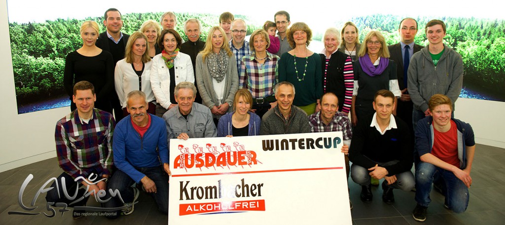 Siegerehrung zum Ausdauer-Wintercup 2014/15 im Gästehaus der Krombacher Brauerei