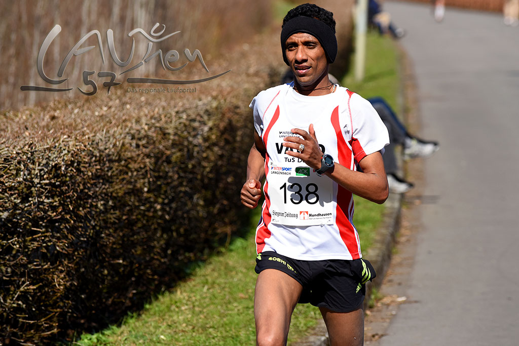 Yohannes Hailu Atey vom TuS Deuz lief ein einsames Rennen über 10 Kilometer.