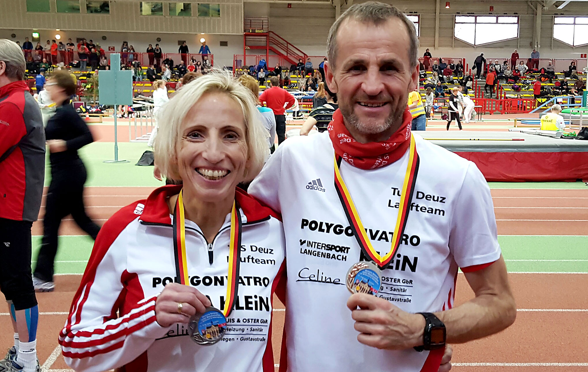 Gabi Müller-Scherzant und Stefan Brockfeld kehrten erfolgreiche von den Deutschen Senioren-Hallenmeisterschaften in Erfurt zurück. 