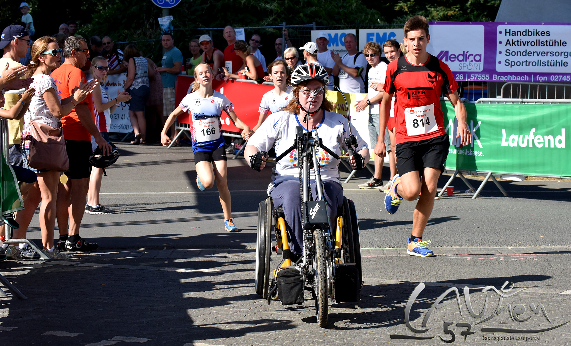 Im Inklusionslauf über 2,2 Kilometer waren Menschen mit und ohne Handicap gemeinsam unterwegs.