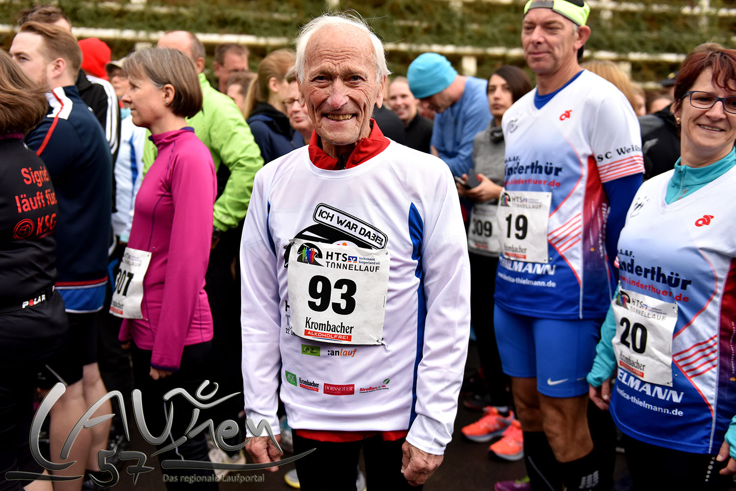 Rudi Oppermann aus Niederschelden trug die Startnummer 93. Er war mit 93 Jahren der älteste Teilnehmer.